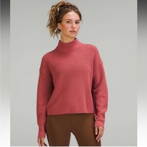 lululemon athletica Dusty Rose Mock Neck Sweater